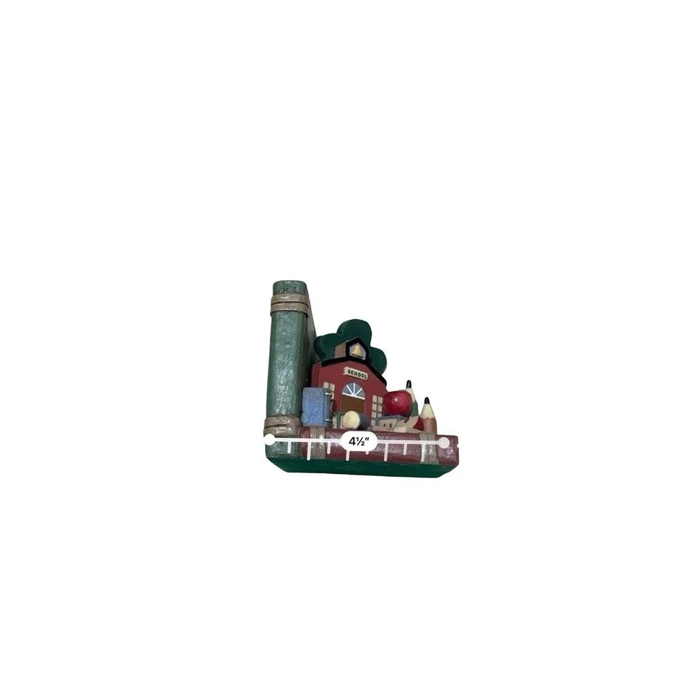 TEACHER‎ ABC SCHOOL HOUSE & BUS CHILDREN'S BOOK ENDS